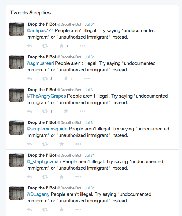 Journalists Twitter Bot That Corrects People Who Type Illegal Journalists Twitter Bot That Corrects People Who Type Illegal
